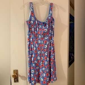 Anne Klein Blue Floral Midi Dress